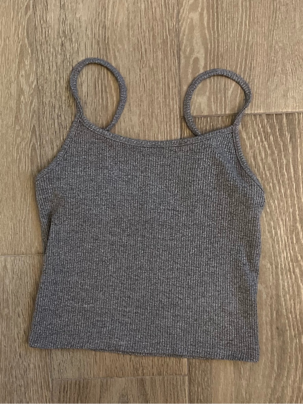 American Eagle Gray Ribbed Tank Top